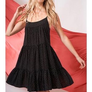 NWT CeCe Dress Black/white Polka Dot Size Small